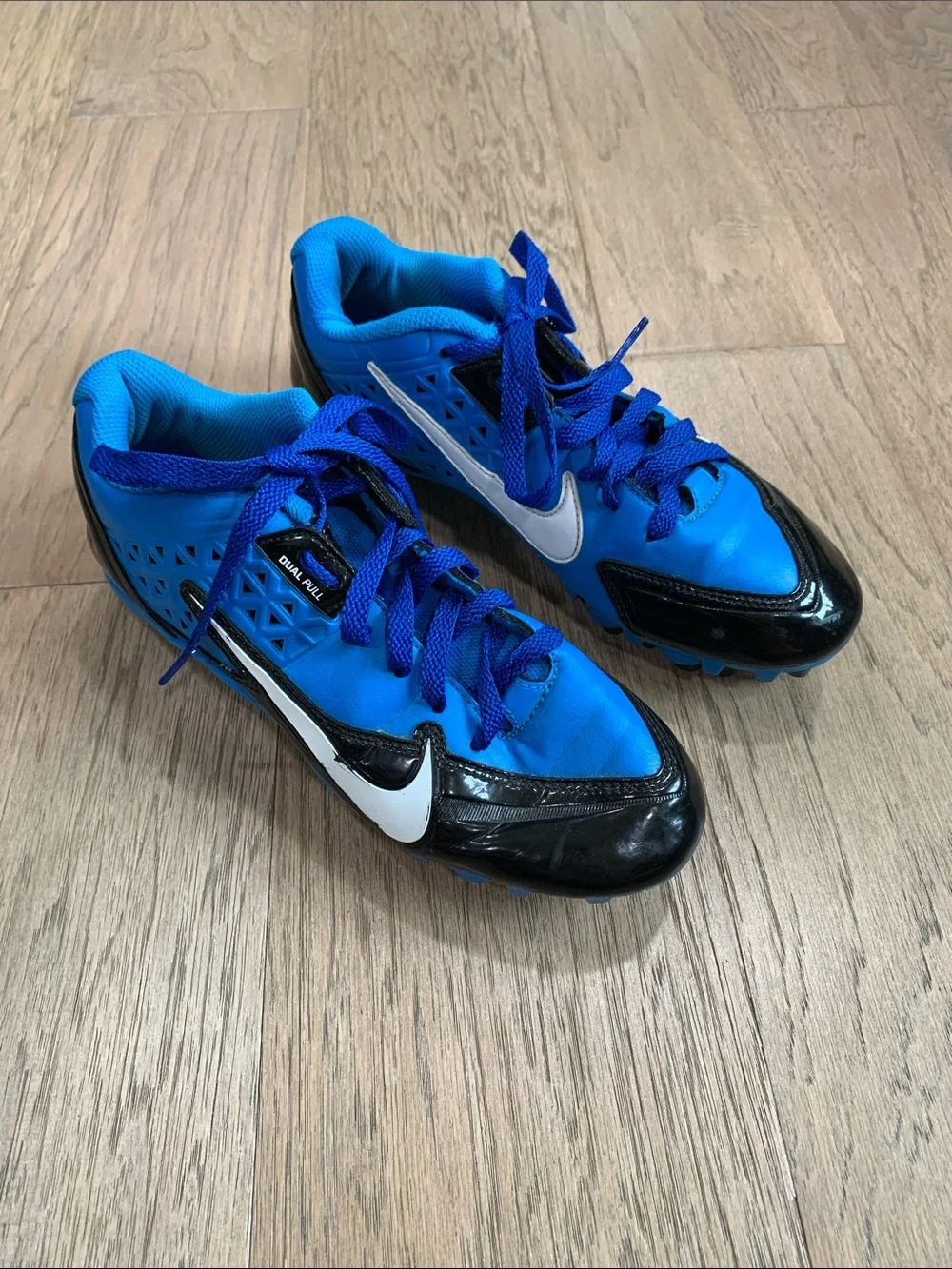 Nike Alpha Strike 3/4 TD Mens Football Cleats 579370-014 Blue/Black Size 8